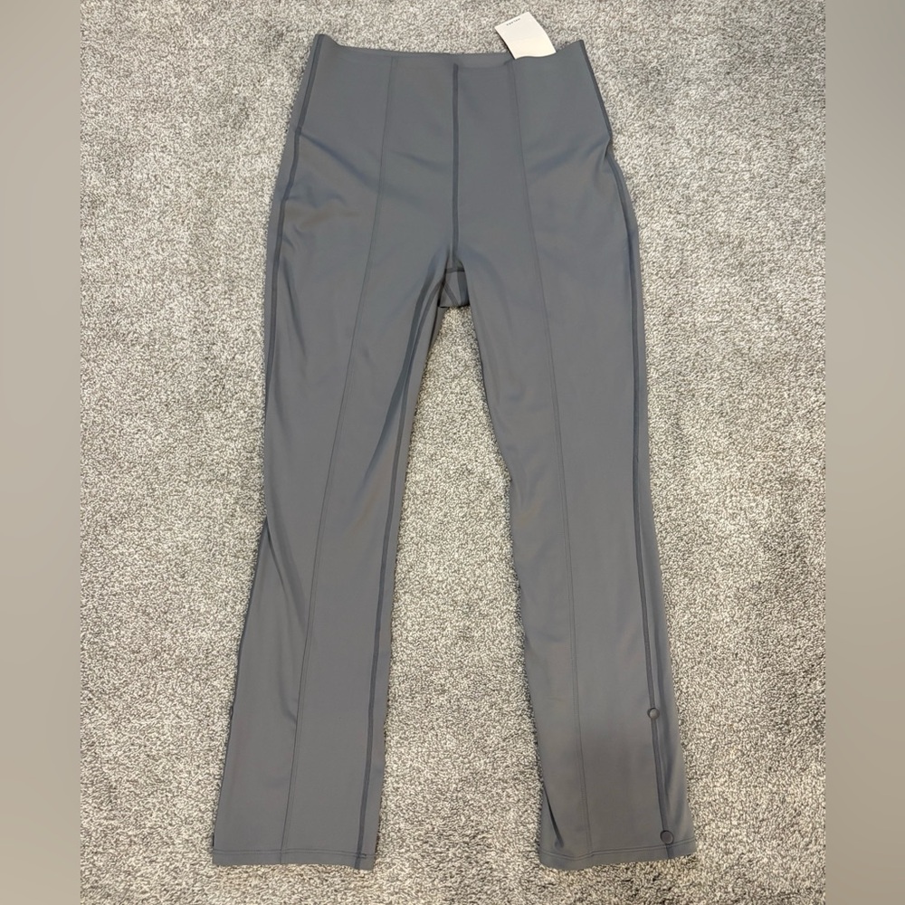 HALARA Light Gray Activewear Pants With Snap Bottom Crop Function